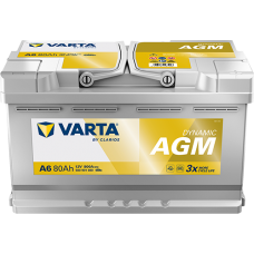 BATERIA VARTA 80 AMP + DIR - AGM - A6